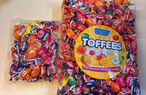 Fruit flavoured toffees